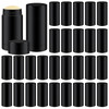 30 Pcs Empty Deodorant Containers Twist up Filling Stick Plastic Deodorant Container Refillable Bottles Bottomfill Round Lip Balm Tubes for Homemade DIY Lipstick Crayon(30 ml,Black)