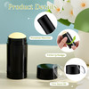 50 Pcs 15 ml Empty Deodorant Containers Twistup Filling Stick Plastic Deodorant Container Refillable Bottles Bottomfill Round Lip Balm Tubes Cylinder for Homemade DIY Lip Balm(Black)