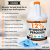 Chromex Hydrogen Peroxide 12 Percent Food Grade, 4X Power Concentrated Solution, Dilutes to 4 Gallons, Versatile Uses Include Topical Care, Home, Kitchen, Bath Cleaner, Laundry, Whitening, 1 Gallon