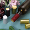 100Pcs PVC Black Heat Shrink Wine Bottle Caps, 32mm/1.26" Wine Shrink Wrap Sleeves, Easy to Use, Good Sealing, Wide Application