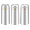 PVC heat shrink capsules 120 count elegant silver wine shrink wrap sleeves wine bottle corks capsules for professional, wine cellars and home use