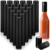 200 Pieces PVC Heat Shrink Capsules Hot Sauce Bottles 28 x 50mm Wine Woozy Bottles Capsules Shrink Caps,5oz 10oz (Black)