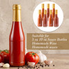 200 Pieces PVC Heat Shrink Capsules Hot Sauce Bottles 28 x 50mm Wine Woozy Bottles Capsules Shrink Caps,5oz 10oz (Gold)