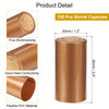 150Pcs PVC Heat Shrink Capsules Wine Bottle Sealer Wine Shrink Wrap Caps for Wine Glass Bottles, Wine Cellars, Home, 30x60mm, Gold