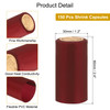 150Pcs PVC Heat Shrink Capsules Wine Bottle Sealer Wine Shrink Wrap Caps for Wine Glass Bottles, Wine Cellars, Home, 30x60mm, Wine Red