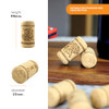 Bag of 100, #8 Straight Wine Corks for Wine Bottles | 1.73" x 0.87" (44 mm x 22 mm) Beige | Bottle Stoppers | Replacement Corks for Bottles – Reliable Fit and Consistent Seal