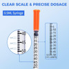 0.5ml 31G 5/16" 8mm Syrings, Lab Supplies Disposable Individual Package, Pack of 100