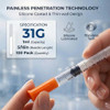 1 ML 31G 5/16 in (8 mm) Syringe, Disposable Individually Wrapped , 100 Pcs