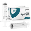 Bulk Case  60mL Luer Lock Syringe (No Needle) | Sterile & Individually Wrapped | Professional, Industrial & Personal Use | 250 Pcs (10x25) | Yalomi
