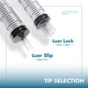 BH Supplies 5mL Luer Lock Tip Syringes (No Needle) - Sterile, Individually Wrapped - 100 Syringes