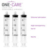 100 Pack, ONE-CARE 20ml Luer Lock Syringe, Sterile, Individually Wrapped 100 Syringes, Accurate Liquid Measurement