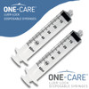 ONE-CARE 60ml Luer Lock Syringe, 60 Pack, Sterile Plastic Tool for Oil Suction, Automotive Fluids, Hydroponics & Liquid Transfer - Industrial Grade - Individually Wrapped, Syringe Only