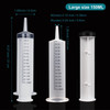 4Pack 150ml Large Syringe for Liquid - Big Plastic Syringes for Thick Liquids , Giant without Needle Syringe for Paint Fluid , Irrigation Water , Feeding Food Equine ( 4Pcs 150 ml )