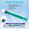 10ml/cc Syringe Without Needle Luer Lock Syringes with Cap, Sterile, Disposable, 50 Pack