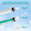 3ml/cc Syringe Without Needle Luer Lock Syringes with Cap, Sterile, Disposable, 50 Pack