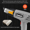 Heat Gun, Variable Temperature Settings 572℉~932℉ (300℃-500℃), Heat Hot Air Gun Overload Protection with 4 Nozzles for Shrinking Wrap, Crafting, Paint Removing, Epoxy Resin (Gray)