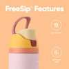 Owala FreeSip Insulated Stainless Steel Water Bottle with Straw for Sports and Travel, BPA-Free, 24 Ounce, Candy Store