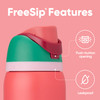 Owala FreeSip Insulated Stainless Steel Water Bottle with Straw for Sports, Travel, and School BPA-Free Sports Water Bottle, 32 oz, Strawberry Fields