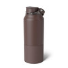 BrüMate Rise 35oz Water Bottle With 100% Leakproof Covered Silicone Straw | Insulated Stainless Steel Water Bottle With Removable Straw | Fast Flow | Soft Sip Silicone Spout | BPA-Free (Java)