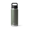 YETI Rambler 26 oz Bottle, Leakproof, Vacuum Insulated, Stainless Steel with Chug Cap, Camp Green