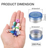 uxcell 13mm Flip Off Caps, 200PCS Burr-Free Flip Off Top Caps Seals Flip Off Aluminum Plastic Vial Flip Off Seals Caps Cover for Glass Vial Freeze-Dried Bottles, Blue/Matte Silver