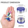uxcell 13mm Flip Off Caps, 200PCS Burr-Free Flip Off Top Caps Seals Flip Off Aluminum Plastic Vial Flip Off Seals Caps Cover for Glass Vial Freeze-Dried Bottles, Purple/Matte Silver