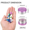 uxcell 13mm Flip Off Caps, 200PCS Burr-Free Flip Off Top Caps Seals Flip Off Aluminum Plastic Vial Flip Off Seals Caps Cover for Glass Vial Freeze-Dried Bottles, Pink/Silver