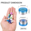 13mm Flip Off Caps, 200PCS Burr-Free Flip Off Top Caps Seals Flip Off Aluminum Plastic Vial Flip Off Seals Caps Cover for Glass Vial Freeze-Dried Bottles, Blue/Silver