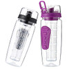 Fruit Infuser Water Bottle 32 oz: Flavored Water & Tea Infusion for Hydration -Purple