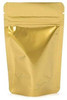 100 Pack, 1 oz, 3 1/8"x 5 1/8" Airtight Zipper Stand up Pouch, Barrier Bag - Heat Seal-able Zip Lock (Matt Gold)