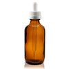 2 oz Amber Glass Bottle w/ White Child Resistant Dropper