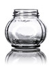 225 mL clear glass facet jar with 58TW neck finish - Case of 120 (With White Lids)
