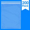 200 Count - 6" X 9" - 2 Mil Clear Plastic Reclosable Zip Poly Bags with Resealable Lock Seal Zipper