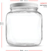 Half Gallon Glass Mason Jar (64 Oz - 2 Quart) - 4 Pack - Wide Mouth, Metal Airtight Lid, USDA Approved BPA-Free Dishwasher Safe Canning Jar for Fermenting, Sun Tea, Kombucha, Dry Food Storage, Clear