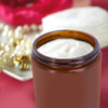 12 pack - Amber, 8 ounce, Round Glass Jars, with Black Lids, Jars for Cosmetics and Face cream Lotion.