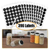 Spice Rack with 24 Empty Round Spice Jars, 396 Spice Labels with Chalk Marker and Funnel Complete Set