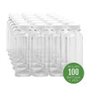 16-OZ Square Plastic Juice Bottles - Cold Pressed Clear Food Grade PET Bottles with Tamper caps- 100-CT