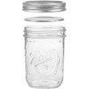 12 Pack Mason Jars with Lids 16 oz Wide Mouth Canning Glass Jars