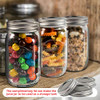 6 Pcs 16oZ Mason Drinking Jars with Lids 100% Recycled Glass Bottles and Drinking Straws with 3 Extra Free Sealing Lid