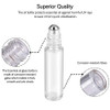 Essential Oil Roller Bottles 10ml (Clear Glass, 12 Pack, 2 Extra Stainless Steel Balls, 24 Labels, Opener, Funnels by PrettyCare) Roller Balls for Oils, Roller on Bottles