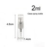 10pcs Mini Clear 2ml 5/8 Dram Fine Mist Atomizer Vial Glass Bottle Spray Refillable Perfume Empty Sample Bottle Clean Cloth for Travel Party Free 3ML Dropper