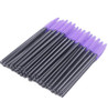 Pack of 100 One-Off Disposable Silicone Eyelash Mascara Brushes Wands Applicator Eyebrow Brush Makeup Tool Kit Set (Tower Shape - Black+Purple)