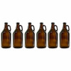 FastRack 1/2 Gallon Amber Growlers (Case of 6), 64oz, Brown