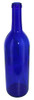 W5A-RWB 750ml Red White & Blue Assortment Glass Bordeaux Wine Bottle Flat-Bottomed Cork Finish - Case of 12