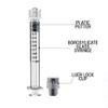 BITOMIC 1ml Borosilicate Glass Syringe, 10 Pc Accurate Measuring Syringe with Min Calibration 0.025 ml | Slender Luer Lock Syringe 5/16 Inch Diameter | Reusable Syringes for Glue, Oil, Liquids, Beauty