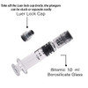 1ml Glass luer Lock Syringe 100 pcs borosillicate Reusable Pyrex Heat Resistant Tube for lab,Thick Liquids,Oil,Ink with Measurement Markings Non-Medical Without Needles
