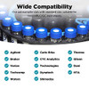 100 Pcs Membrane Solutions 2ml HPLC Vials, Autosampler Vials, 9-425 Sample Vials with Write-on Spot, Graduations, 9mm Blue ABS Screw Caps & Septa for GC Sample vials