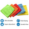 S&T INC. 923801 Microfiber Cleaning Cloths, Reusable and Lint-Free Towels for Home, Kitchen and Auto, 100 Pack, Assorted