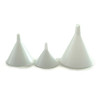 Norpro Plastic Funnel, Set of 3, Set of Three, White