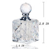 Clear Cubic Carved Decor Refillable Perfume Bottle